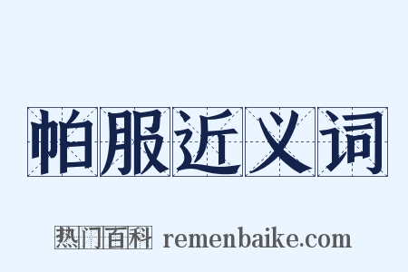 帕服近义词是什么意思的图片